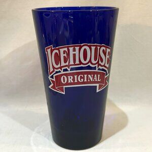 Icehouse Original Pint Beer Libbey Glass Cobalt Blue Milwaukee Wisconsin